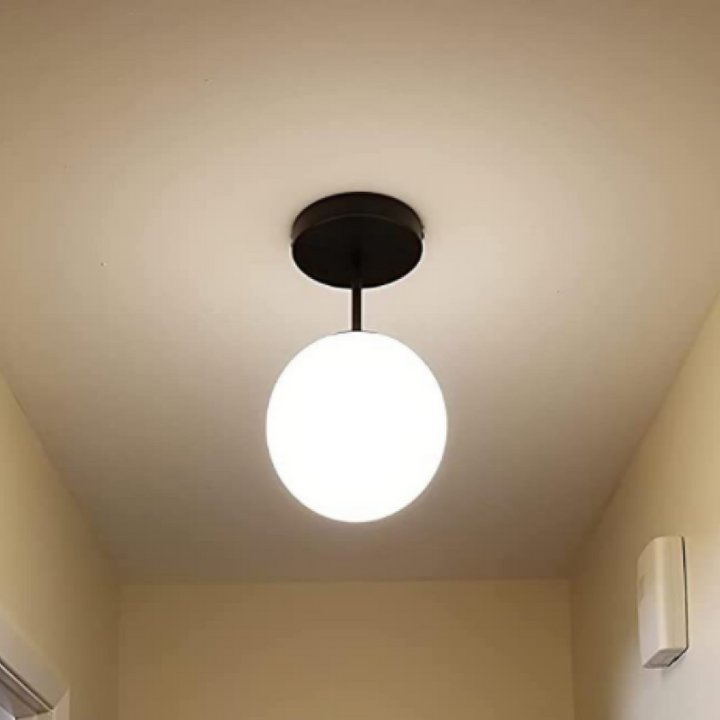 Valentina nowoczesna lampa sufitowa LED, kula, złota, do sypialni/salonu