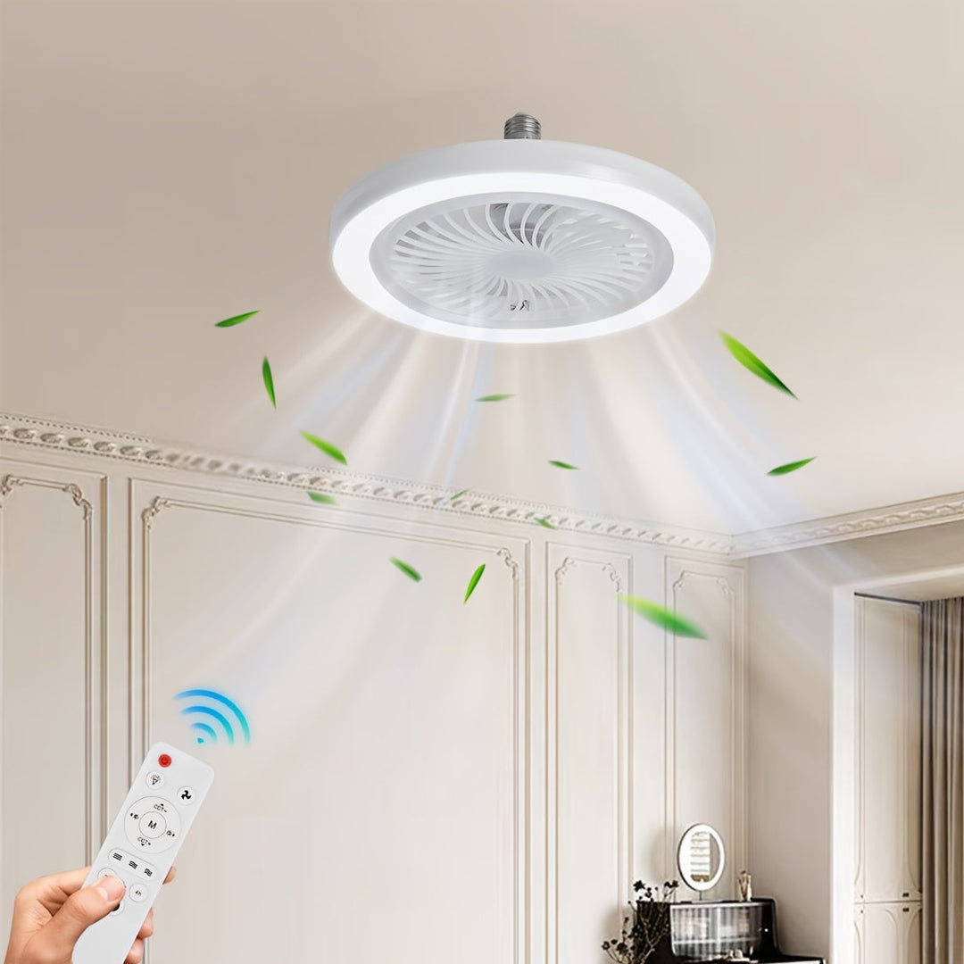 Smukła lampa wentylatorowa sufitowa LED – ściemnialna i cicha