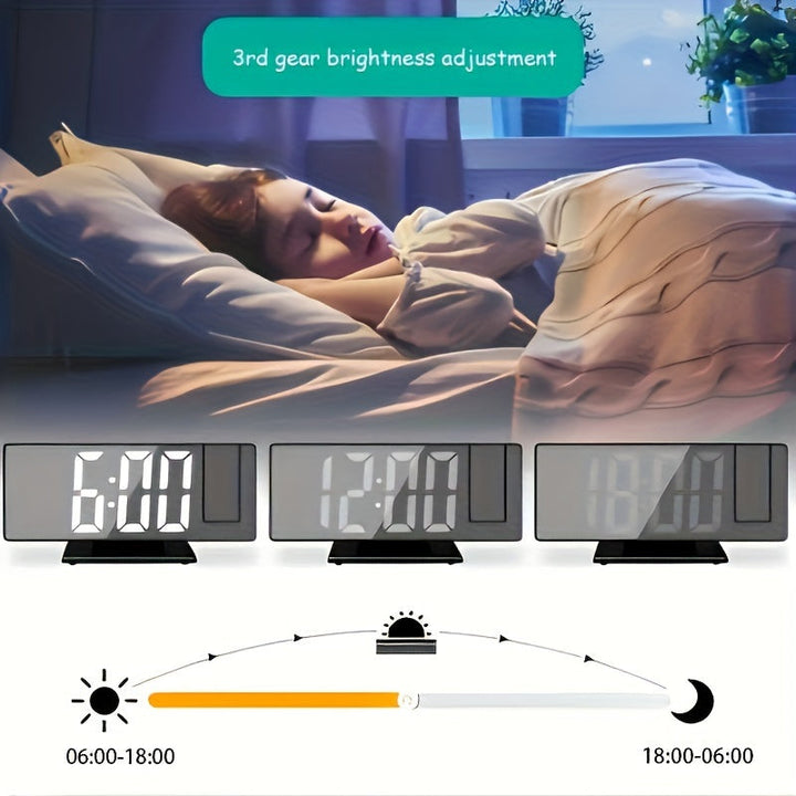 Cyfrowy budzik z projekcją – duży wyświetlacz LED i wielofunkcyjny alarm
