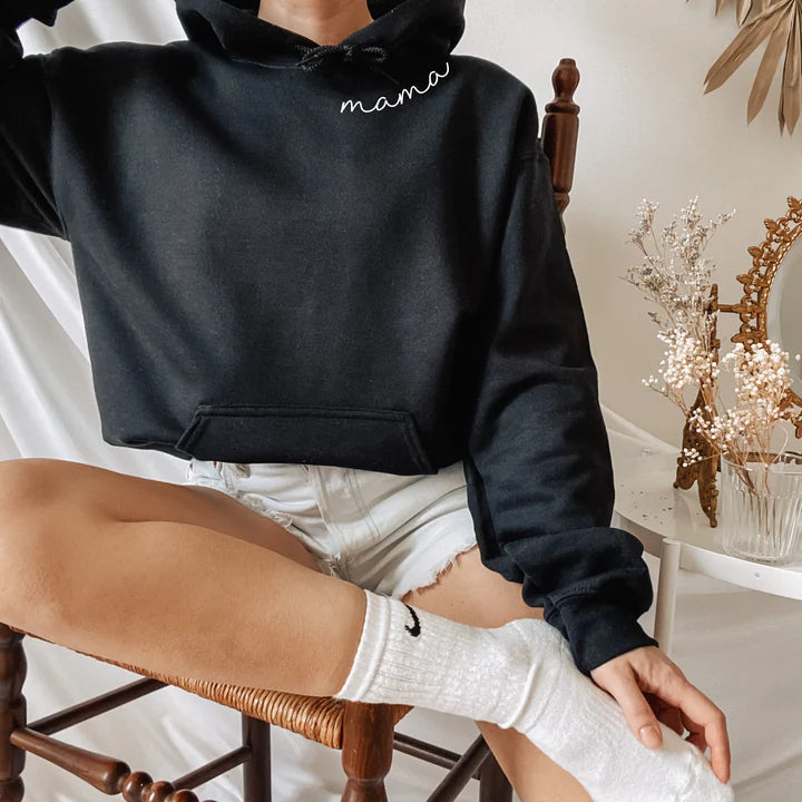 Prezent na Dzień Matki | Bluza z Kapturem Embrace | Personalizowana z Imionami na Rękawie