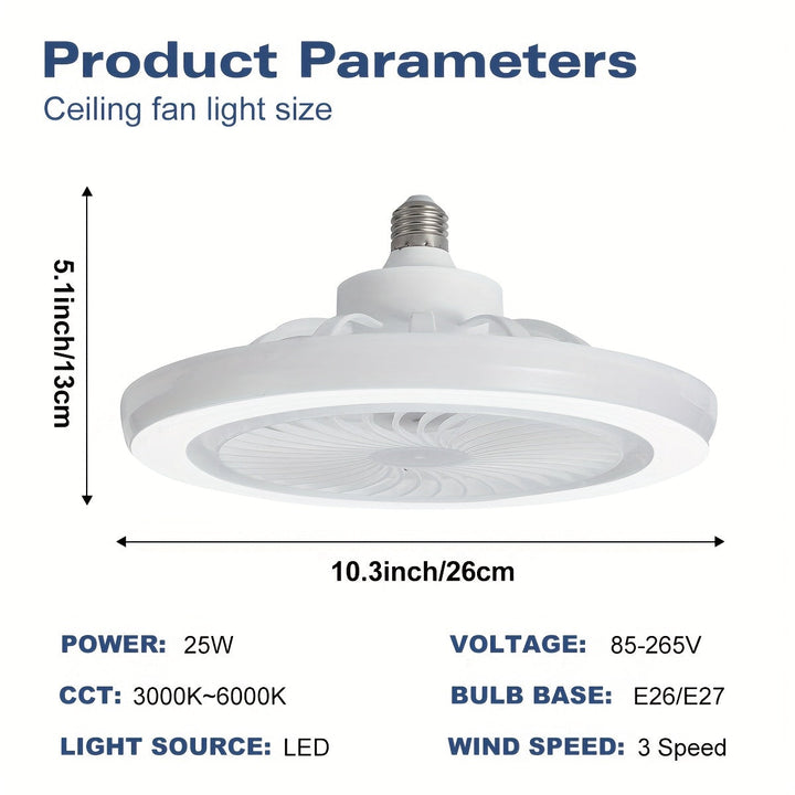 Smukła lampa wentylatorowa sufitowa LED – ściemnialna i cicha