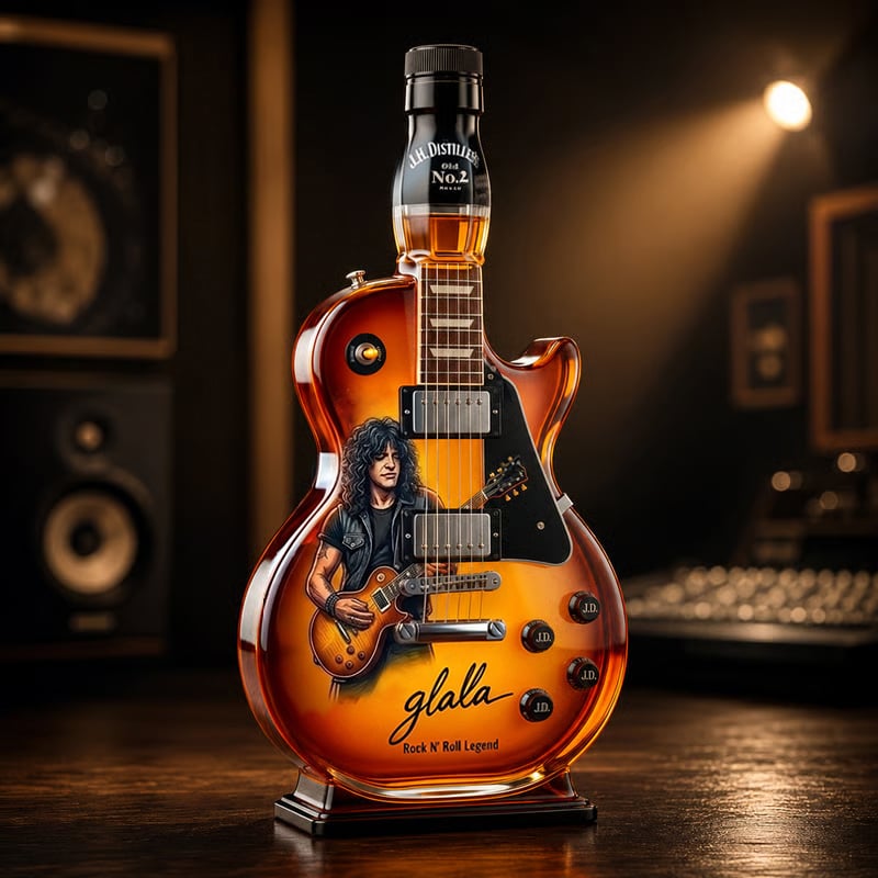RockSpirit – Figurka gitary vintage sunburst do dekoracji butelki