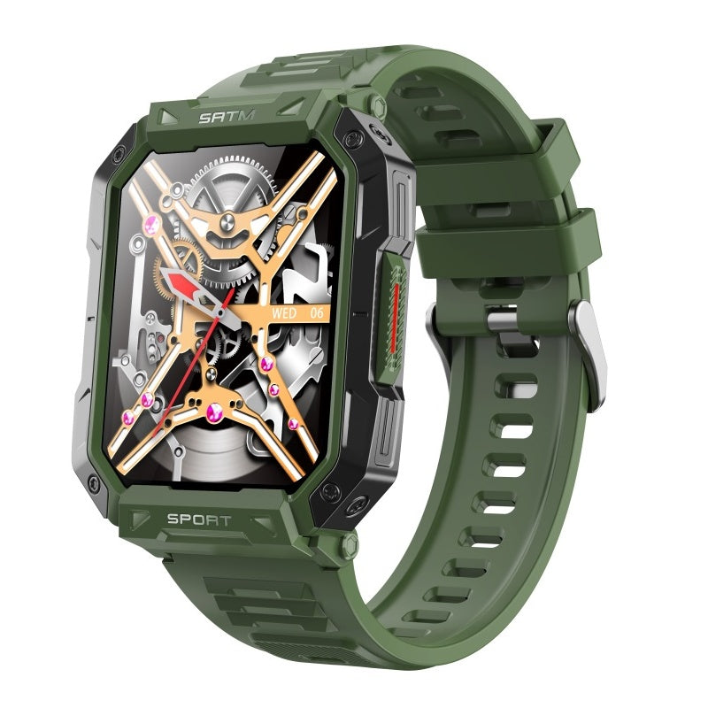 Wodoodporny smartwatch z pomiarem ciśnienia krwi, saturacji krwi i snu