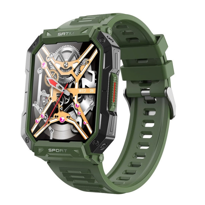 Wodoodporny smartwatch z pomiarem ciśnienia krwi, saturacji krwi i snu