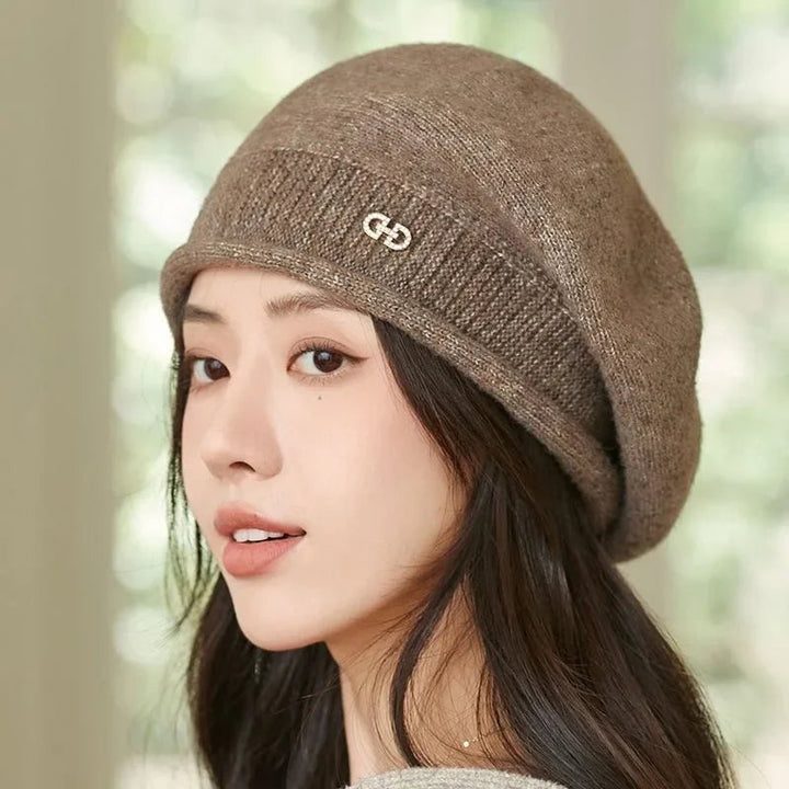 Casualowy wełniany beret damski - Diana