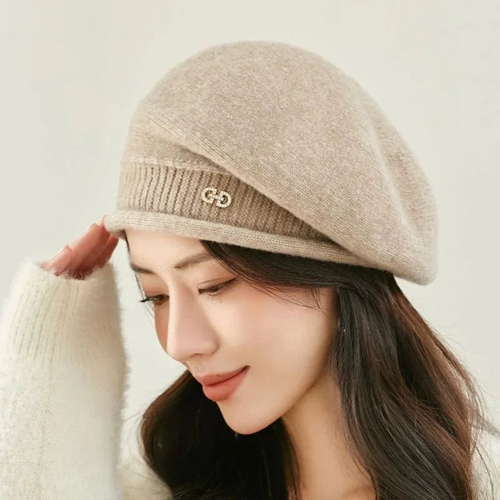 Casualowy wełniany beret damski - Diana