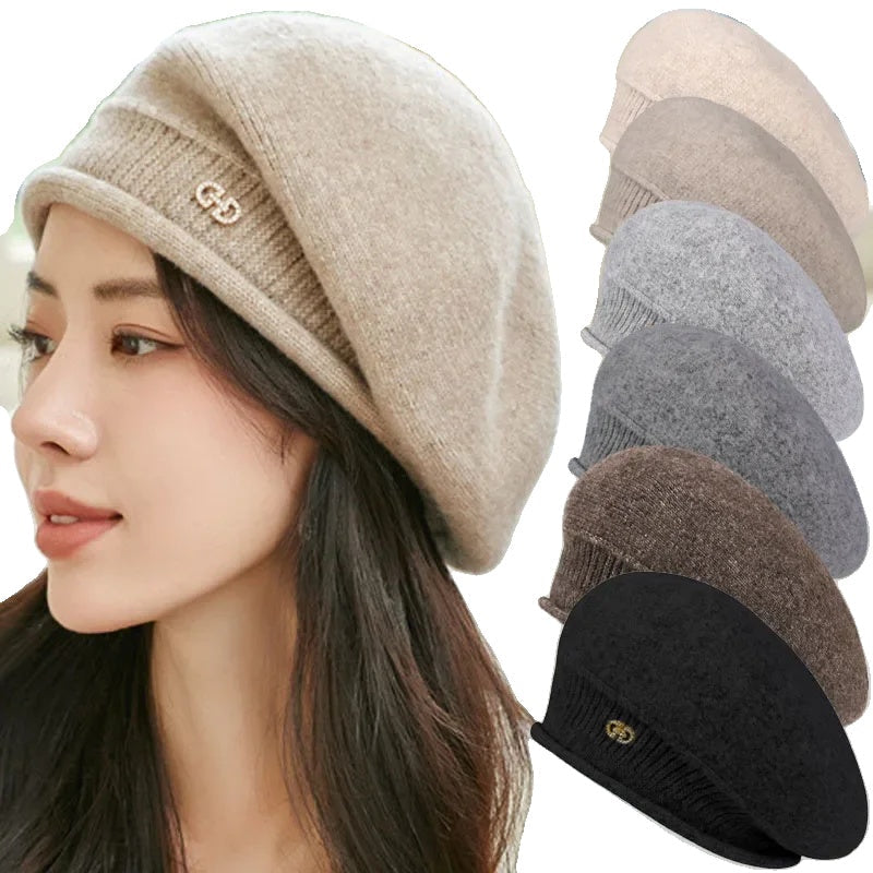 Casualowy wełniany beret damski - Diana