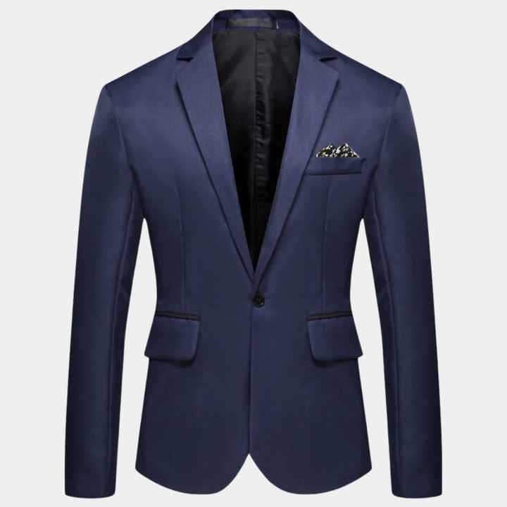 Elegancki Męski Blazer Dopasowane Szycie dla Nowoczesnego Dżentelmena