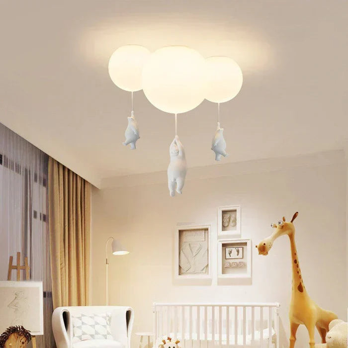 Lampa sufitowa dla dzieci z misiem i piłką | CloudBea