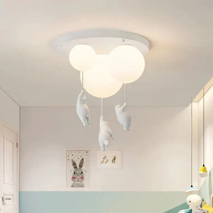 Lampa sufitowa dla dzieci z misiem i piłką | CloudBea