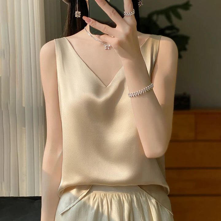 Stylowy jedwabny top damski