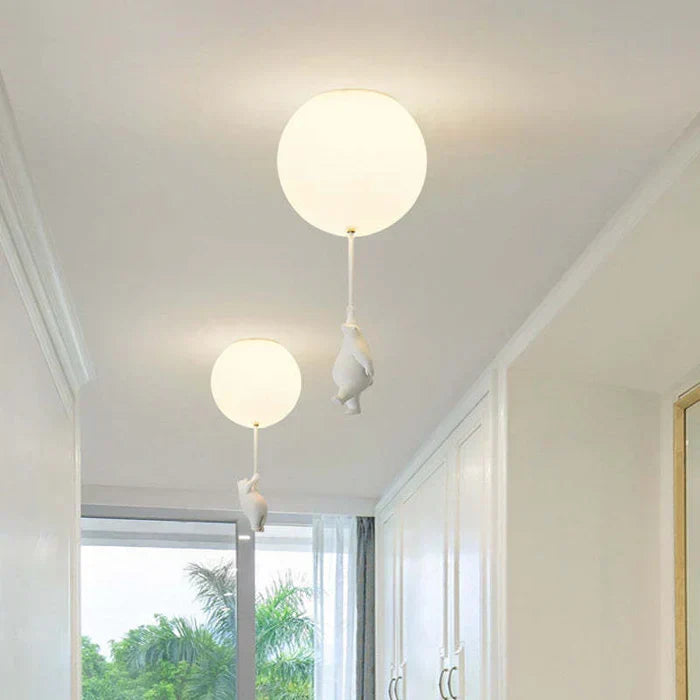 Lampa sufitowa dla dzieci z misiem i piłką | CloudBea