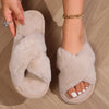 Ciepłe Fluffy Damskie Kapcie - idealne do domu