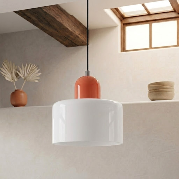 Wisząca lampa pierścieniowa o rozszerzonym designie halo