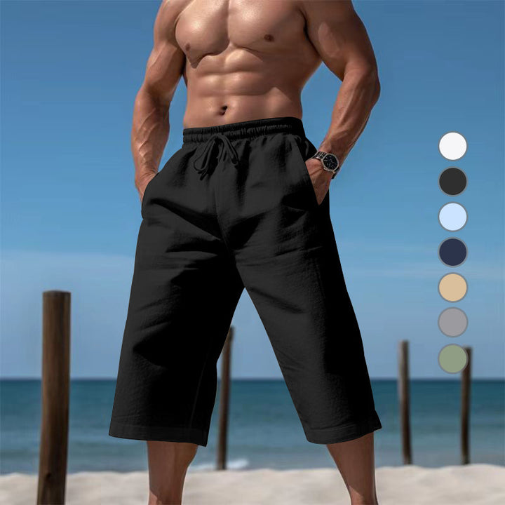 Breathable Capri Pants Mens Fashionable Casual Breathable Shorts