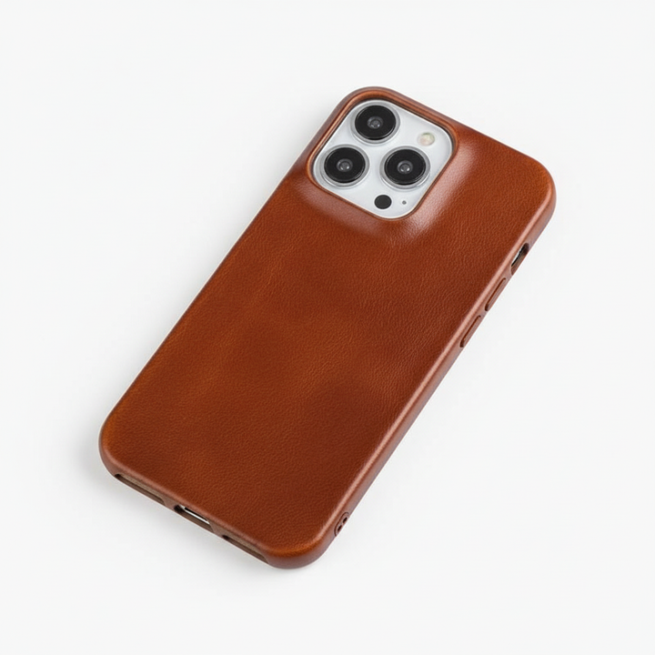 Etui ze skóry naturalnej z woskiem olejowym do Apple iPhone