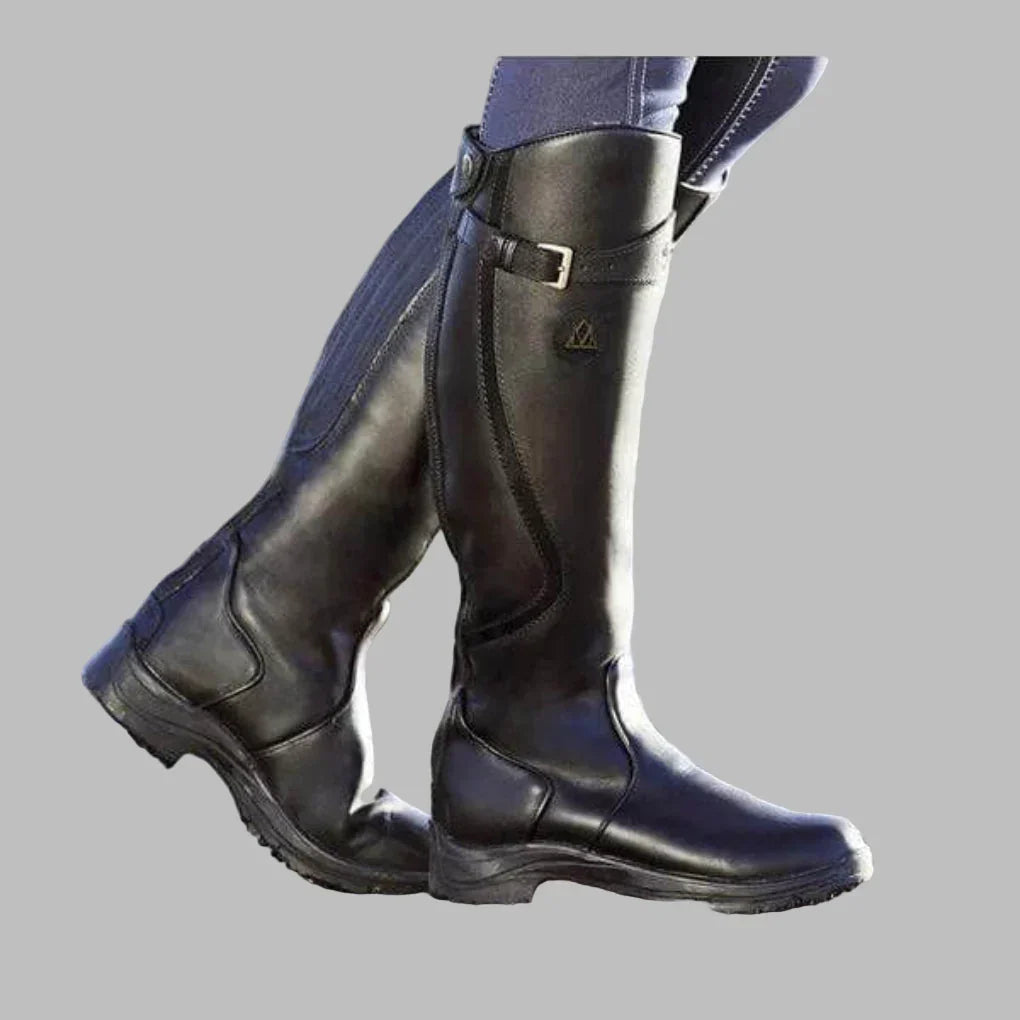 Damskie ortopedyczne skórzane botki z dodatkowym podparciem stopy