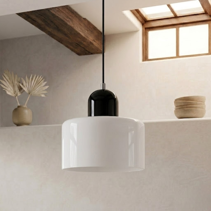 Wisząca lampa pierścieniowa o rozszerzonym designie halo