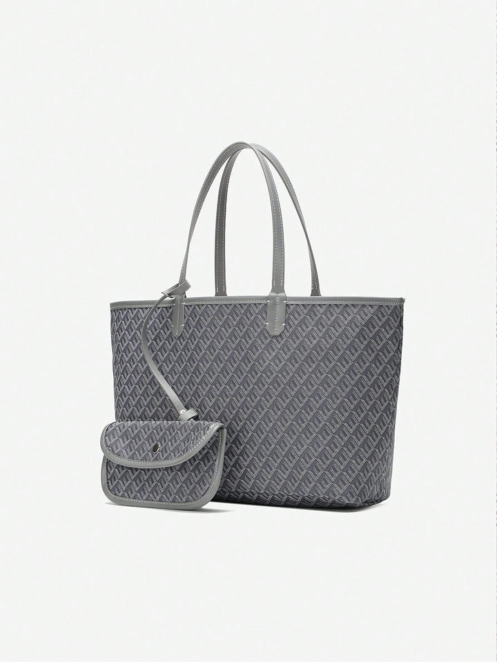 Casualowa torba na ramię z PVC dla kobiet | Torba typu tote | Duża, lekka torba dla studentek