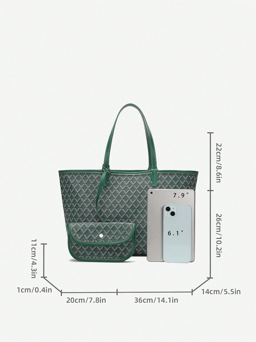 Casualowa torba na ramię z PVC dla kobiet | Torba typu tote | Duża, lekka torba dla studentek