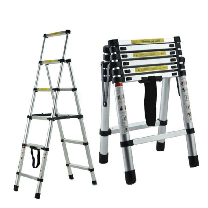 6FT+7FT Aluminiowa Drabina Teleskopowa – Bezpieczna, Przenośna i Regulowana