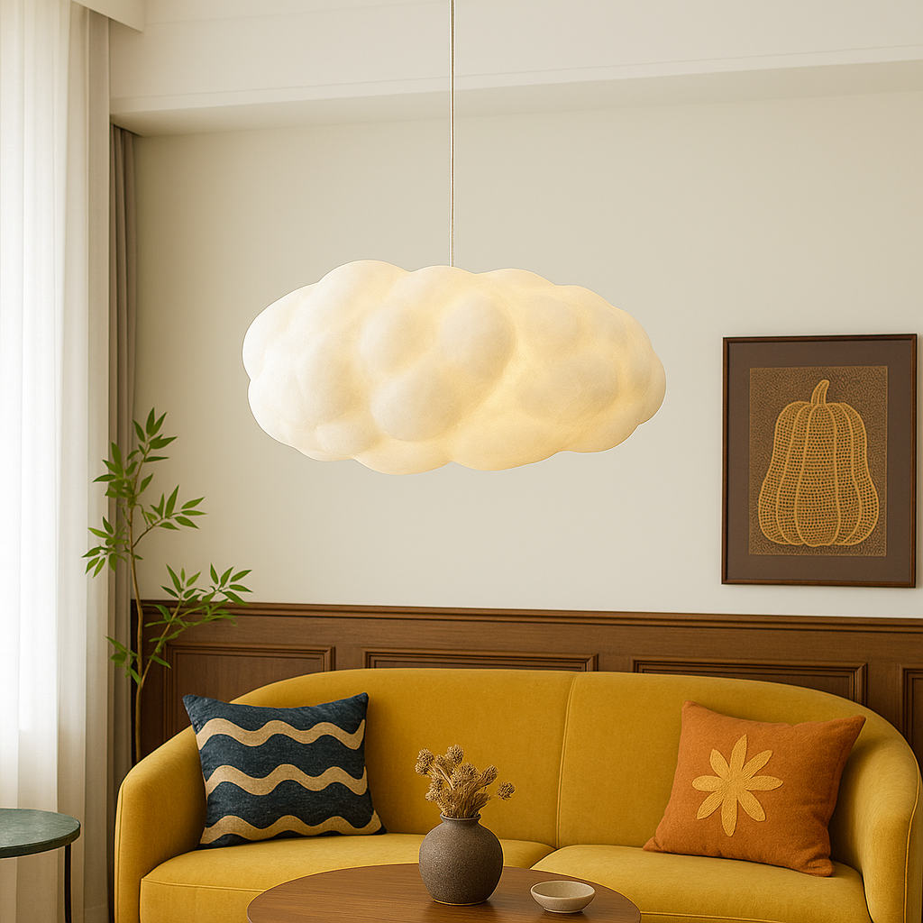 Lampa wisząca w kształcie chmury