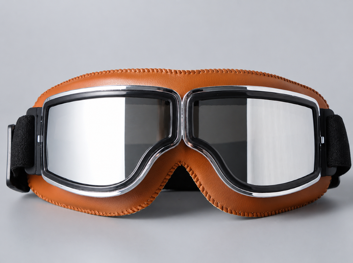 Skórzane okulary motocyklowe w stylu vintage – RiderEdge