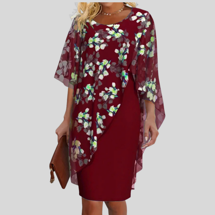 Elegancka Kwiatowa Sukienka Chiffonowa – Graceful Style z Kobiecymi Wzorami