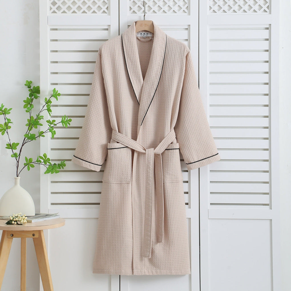 Lekkie Kimono Bawełniane Wafel Bathrobe