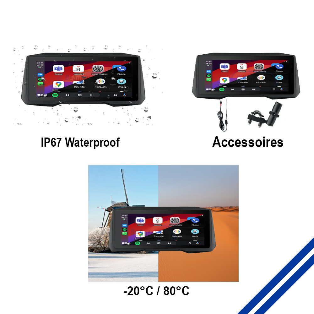 CarPlay do motocykla | CarPlay & Android Auto | Bluetooth | M7 Pro