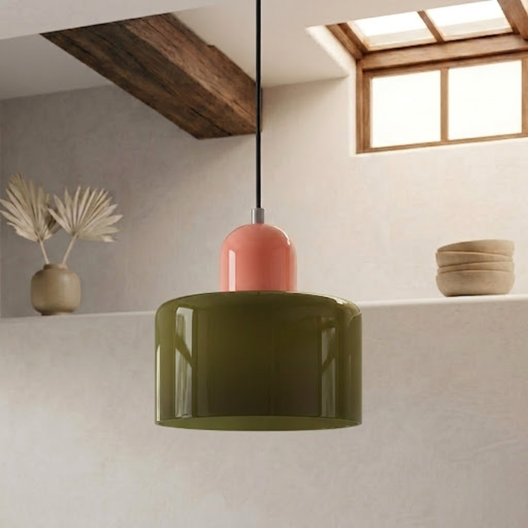Wisząca lampa pierścieniowa o rozszerzonym designie halo