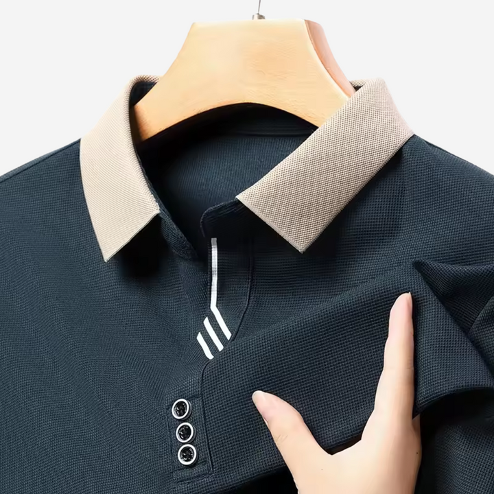 Casual Długirekawowy Polo dla Mężczyzn