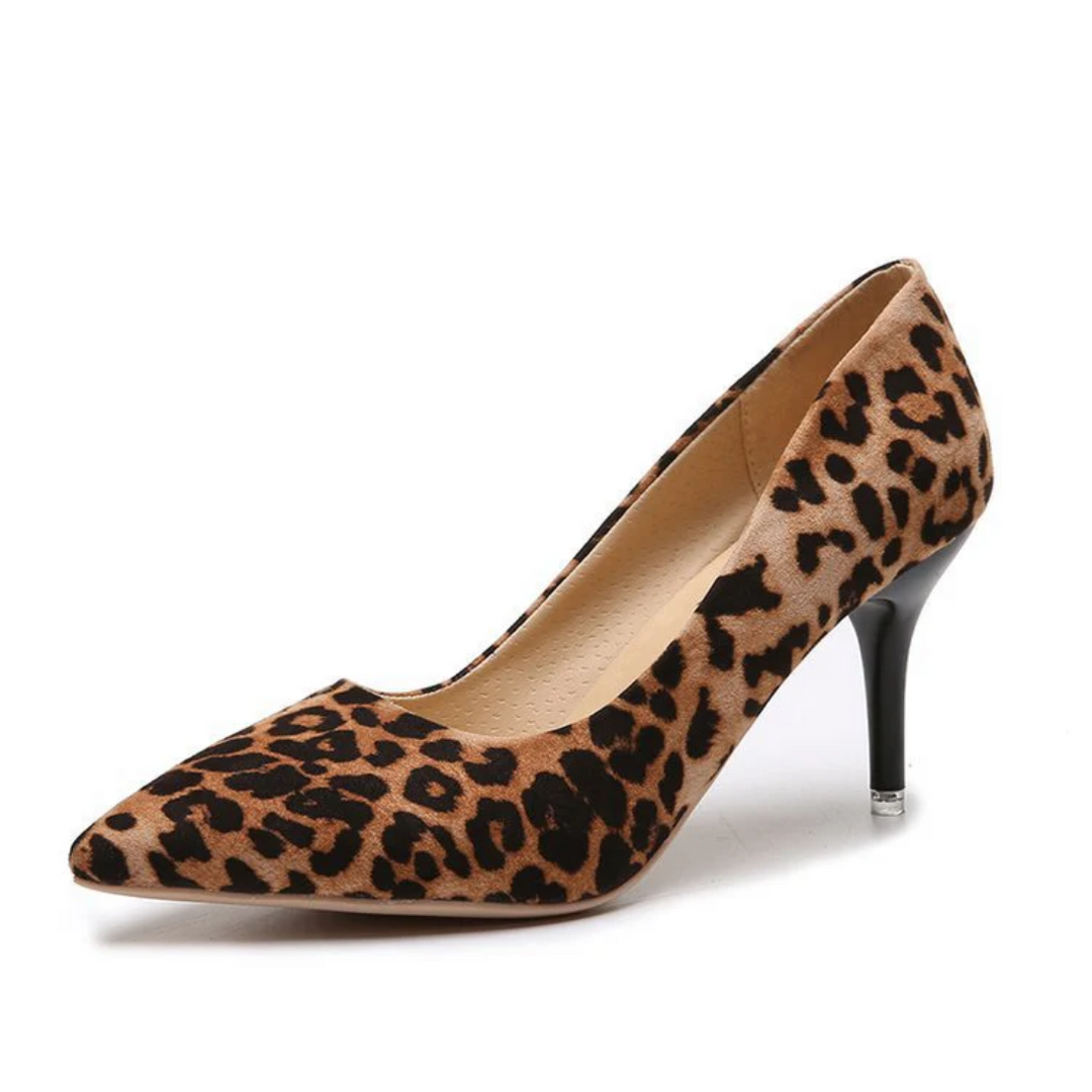 Eleganckie Wysokie Obcasy w Wzór Pantery