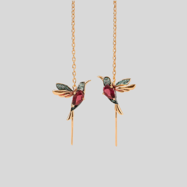 Kobiece Wiszące Kolczyki Hummingbird