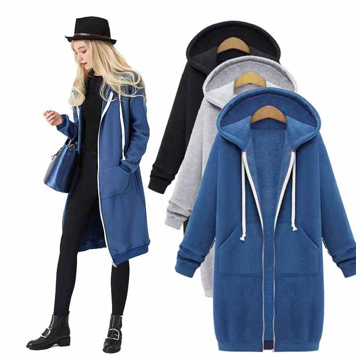 Casualowy długi kardigan damski - CozyZip
