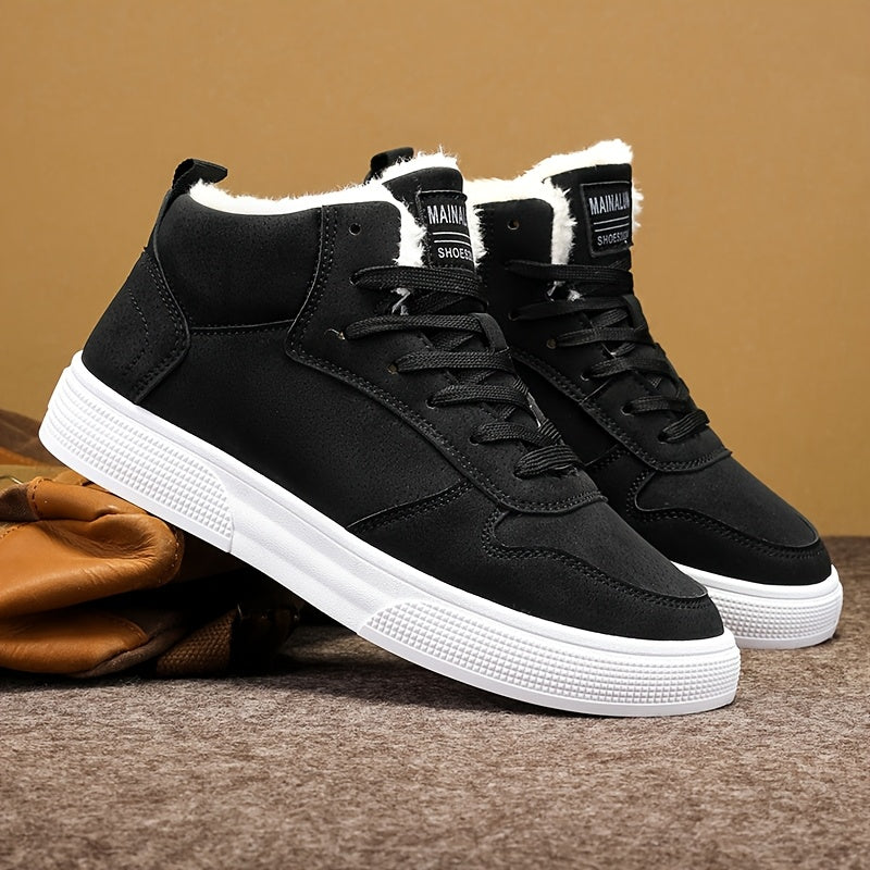 Buty Męskie Zimowe Wysokie Sneakersy Ocieplane Sznurowane | Na Co Dzień