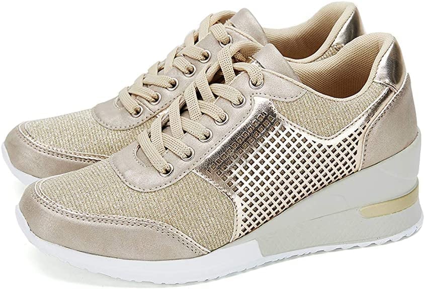 Kobiece Sneakersy na Wysokim Koturnie