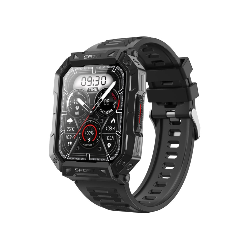 Wodoodporny smartwatch z pomiarem ciśnienia krwi, saturacji krwi i snu