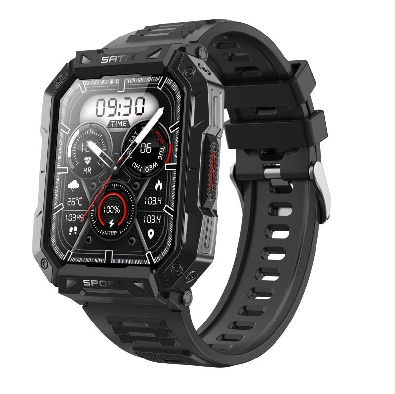 Wodoodporny smartwatch z pomiarem ciśnienia krwi, saturacji krwi i snu