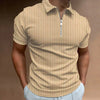 Muscle Fit Męskie Polo z Zipperem