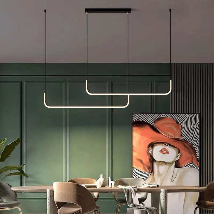 Arisha Nowoczesny Lampadario LED Złoto/Czarny Metal do Jadalni/Salonu