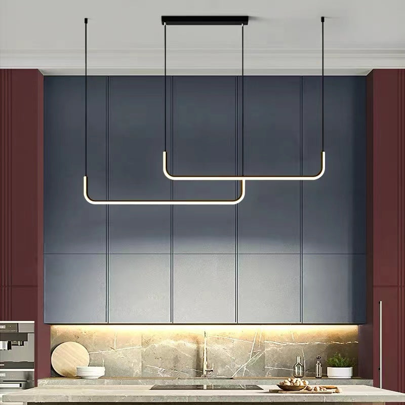 Arisha Nowoczesny Lampadario LED Złoto/Czarny Metal do Jadalni/Salonu