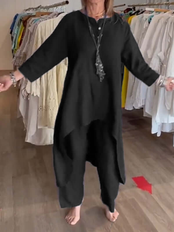 Kobiecy Garnitur Lniany