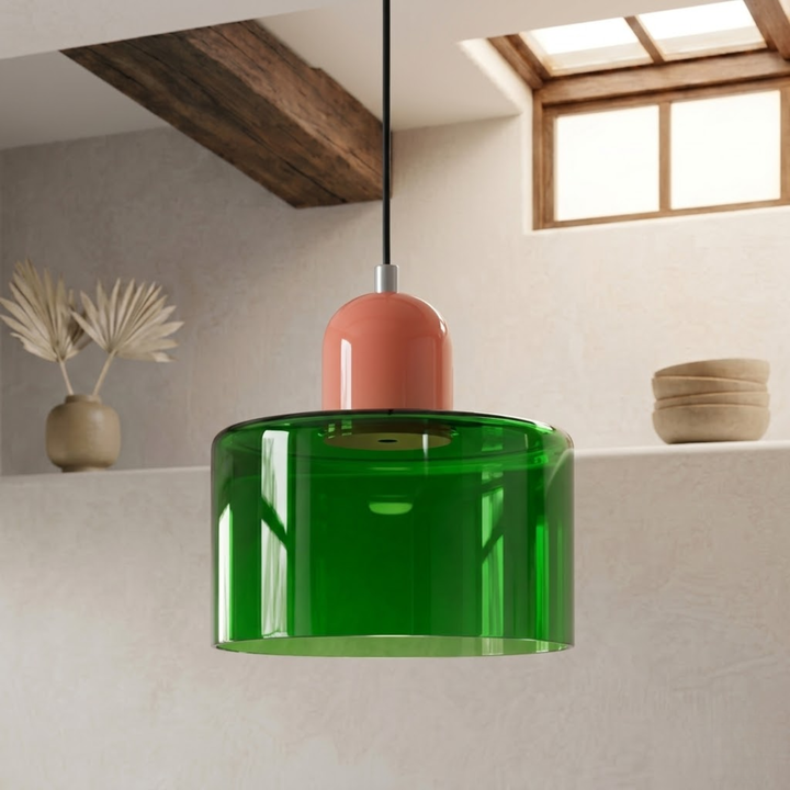 Wisząca lampa pierścieniowa o rozszerzonym designie halo