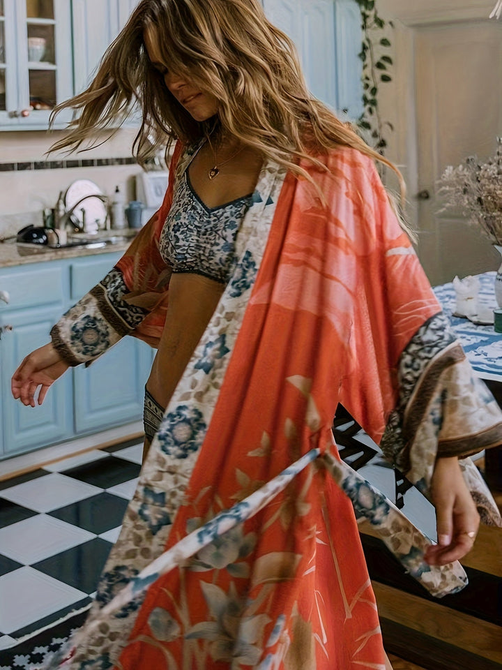 Kimono w czerwone kwiaty - Isabella