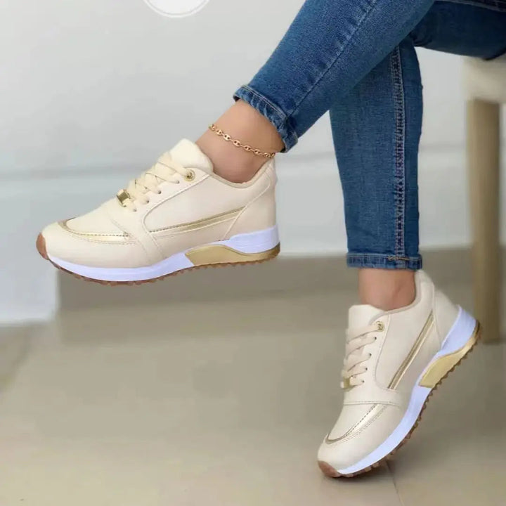 Kobiece Sneakersy z Siatki i Skóry Patchwork