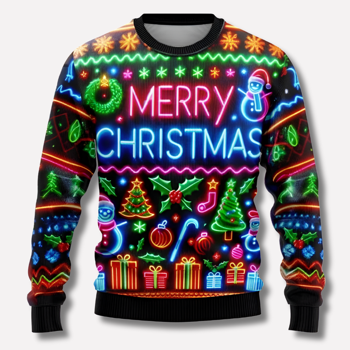 Unisex Neon Sweter Bożonarodzeniowy
