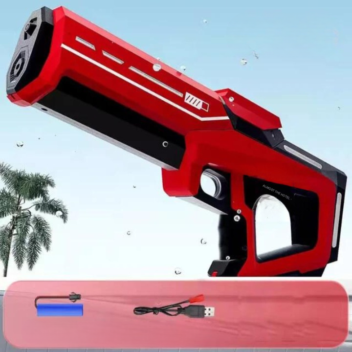 Automatyczny pistolet na wodę ze zbiornikiem 1L i zasięgiem 10m – Czysta letnia zabawa
