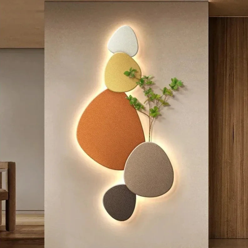 Nowoczesna lampa ścienna z organicznym designem i oświetleniem LED do wnętrz