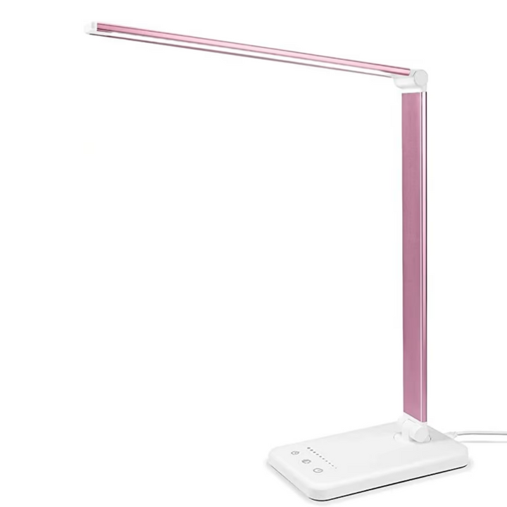 Nowoczesna regulowana lampka biurkowa LED z portem ładowania USB - BrightEase